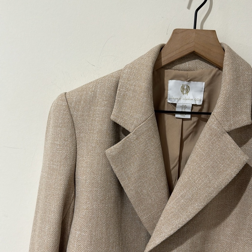 • House Of Harlow 1960 • Womens Blazer Tweed Cropped Medium - Picture 3 of 5